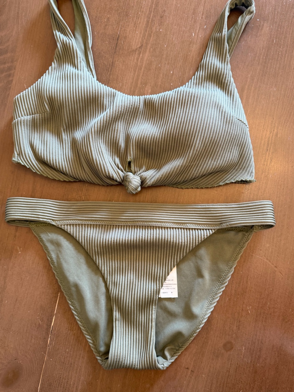 Two Piece Olive Green Bikini